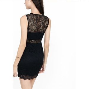 Express like new lace cutout sheath dress